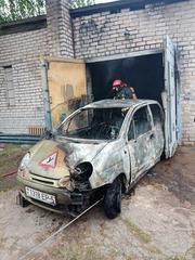 В Жодино в результате пожара уничтожен легковой автомобиль!