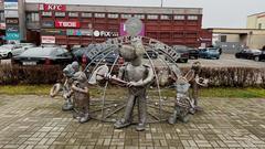 Арт-объект в городе Жодино: Четвероногие герои – укротители стихий